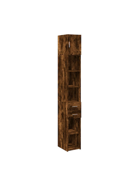 Bookcase Brown 30x42.5x225cm