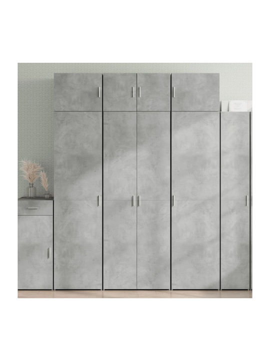 Double Door Wardrobe Gray 70x42.5x225cm