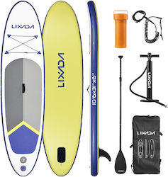 Aufblasbares Paddle Board, 6 Zoll dick, verstellbares Paddel, Blau