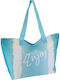 Enjoy Fabric Beach Bag Light Blue