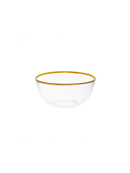 Iliadis Serving Bowl Round Glass Gold with Diameter 12.5cm 1pcs 52055884