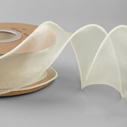 Panglică Organza Crem 40mm 9 metri