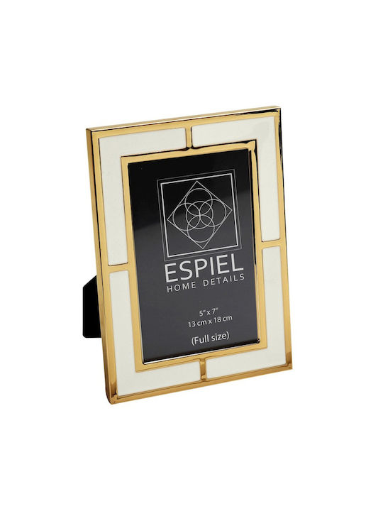 Espiel Metallic Photo Frame with White Frame