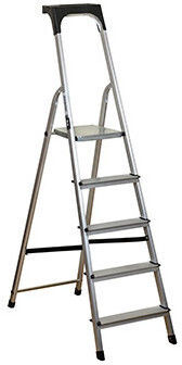 Krausmann Leiter Aluminium mit 7+1 Stufen