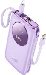 Hoco Q19 Lucky Power Bank 10000mAh 30W with USB-A Port and USB-C Port Power Delivery / Quick Charge 3.0 Purple Hoco Q19 Lucky Power Bank 10000mAh 30W with USB-A Port and USB-C Port Power Delivery / Quick Charge 3.0 Purple
