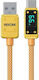 WK Braided USB 2.0 Cable USB-C male - USB-A Πορτοκαλί 1m 250772