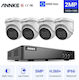 Annke Surveillance System Dw81kd 4 Cameras Cameras Analog 5MP with Recorder DVR