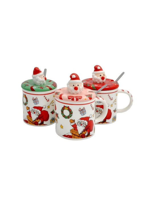 Fylliana Christmas Mug Ceramic Red L11xW8.5cm.