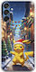 Xmas Cartoons Pikachu Samsung Galaxy M15 5g Flexible Tpu Transparent Silicone
