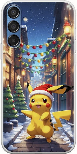 Xmas Cartoons Pikachu Samsung Galaxy M15 5g Flexible Tpu Transparent Silicone