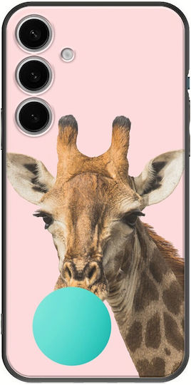 Bubblegum Giraffe Samsung Galaxy A55 5g Black Tpu Μαύρη Σιλικόνη