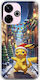 Desene animate de Crăciun Pikachu Xiaomi Redmi 13 4g TPU flexibil transparent din silicon
