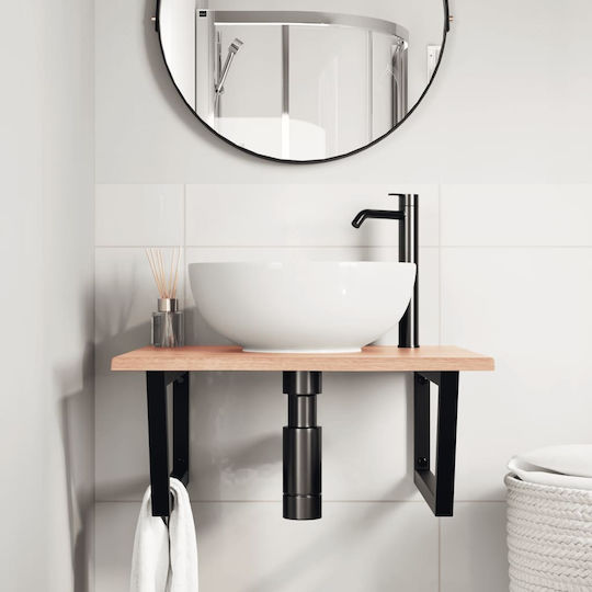 vidaXL Waschtisch ohne Waschbecken L60xB60xH2cm Braun