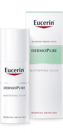 Eucerin DermoPure Хидратиращ и Регулиращ Течен Дневен Крем за Лице против Зачервяване 50ml