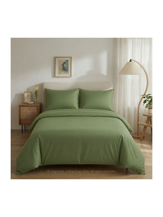 Casa Colori Duvet Cover Cotton Queen 220x240 Green