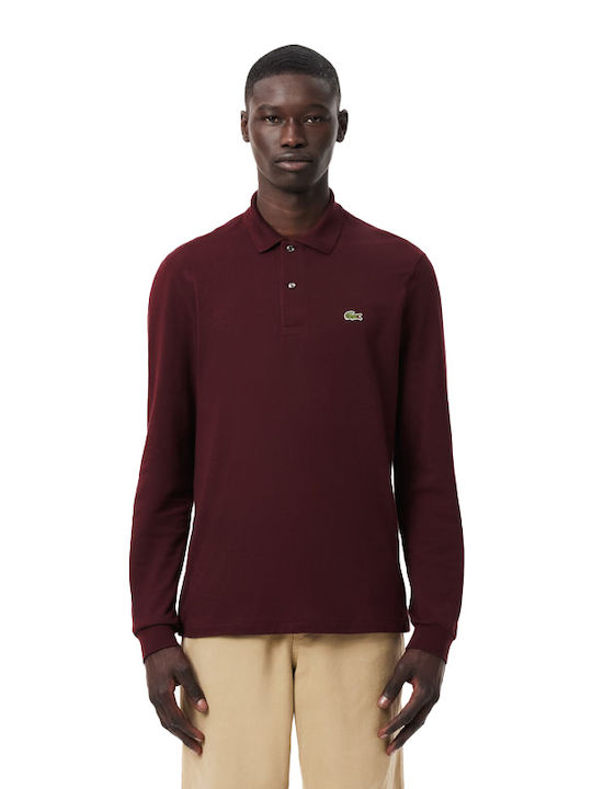 Lacoste Bluza Bărbătească cu Mânecă Lungă BORDO