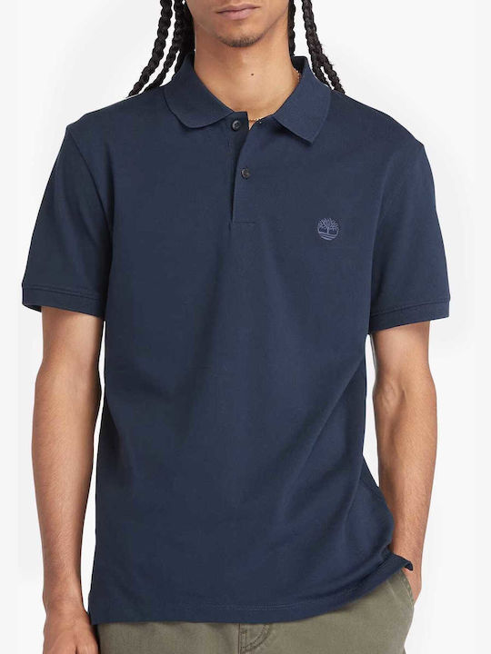 Timberland Ανδρικό T-shirt Κοντομάνικο Polo Navy Μπλε