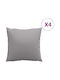 vidaXL Waterproof Garden Sofa Cushion Gray 4 Pieces 50x50cm