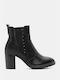 Elastic & Buckle Ankle Boots 4298201-black