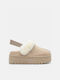 Clogs Doppelsohle Pelz 4298802-beige