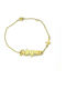 Goldsmith Women's Bracelet Chain with Cross Design in Silver Gold Plated 22cm