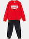 Kids Sweatpants Set Red 2pcs Winner