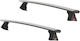 Fabbri Aluminum Car Roof Bars 116cm for Alfa Romeo Stelvio Set with Roof Rack Legs and Lock Silver