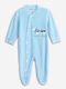 Funky Babystrampler Langärmliges Samt Hellblau