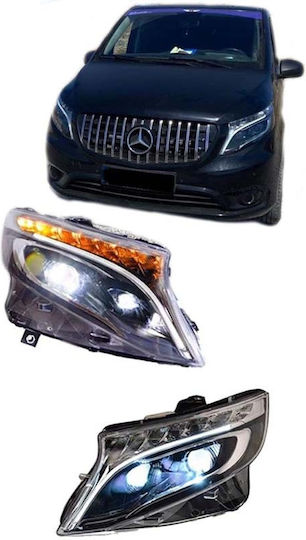 Carner Μπροστινά Φανάρια Led για Mercedes-Benz Vito 2τμχ