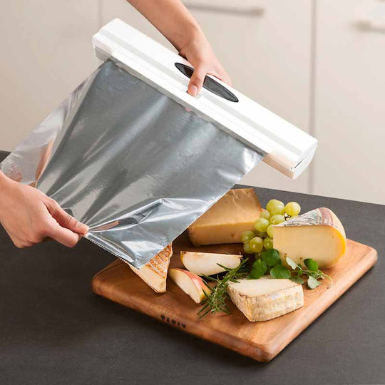Wenko Metallic Roll Dispenser White 38x6.7x5.2cm 86674100