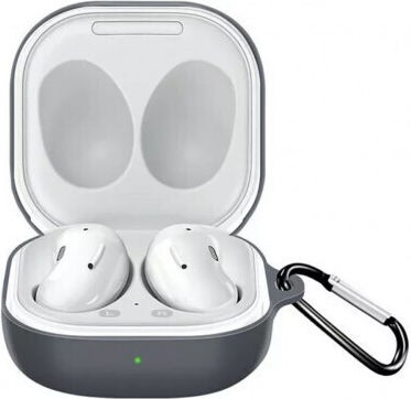 Thd Hülle Silikon mit Haken in Schwarz Farbe für Galaxy Buds Live / Pro