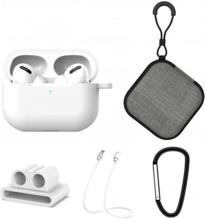 Set de extensie 5 în 1 pentru protecție Apple Airpods Pro, culoare albă