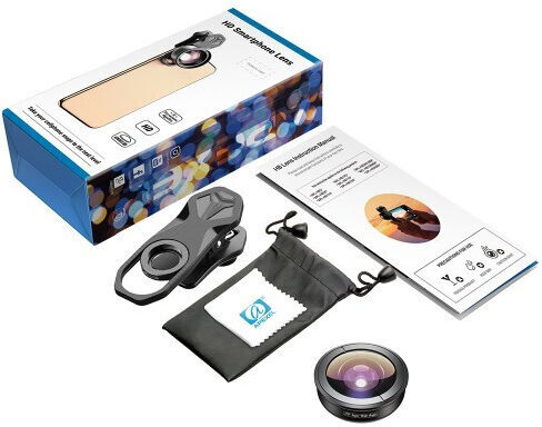 Obiectiv Super Wide de 170 de grade, marcă Apexel, pentru iPhone 13, iPhone 12, iPhone 11, X, 8, 7, 6, Samsung, Huawei, Xiaomi