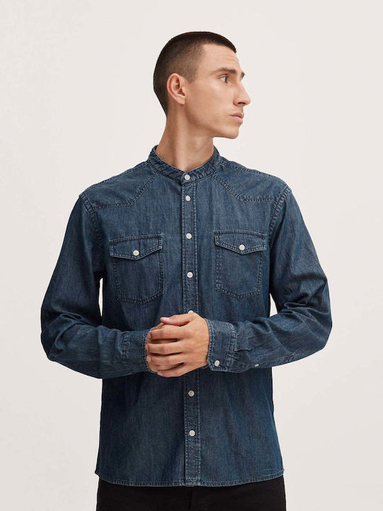 Blend Men's Shirt Denim Blue