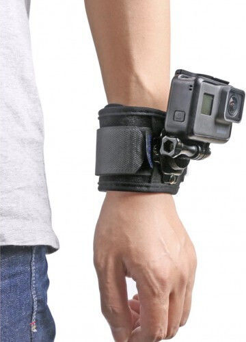 Suport pentru montare la încheietura mâinii Surewo pentru Gopro Hero 12 11 10 9 8 7 6 5 Dji Osmo Action Yi Xiaomi cu rotație de 360 de grade