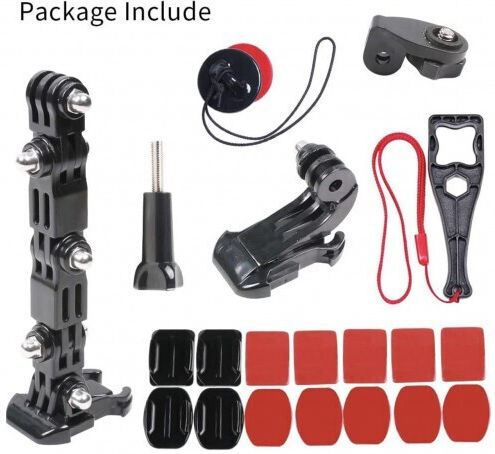 Kit de montare Surewo pentru camere Gopro Hero 12 11 10 9 8 7 6 5 Session Osmo Action Sjcam pe casca de motocicletă
