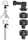 Surewo Multifunctional Quick Release Adapter Magnetic Attachment Swivel Lock Compatible Gopro Hero 12 11 10 9 8 7 6 Dji Osmo Action Insta 360 X3