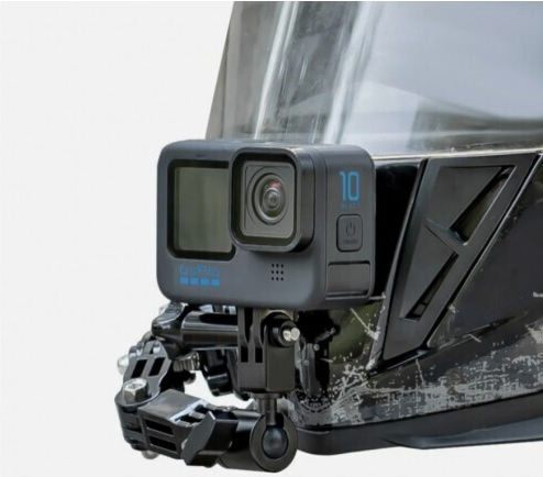 Напредналата система за монтиране Gopro Gopro Hero 12 11 10 9 8 7 6 на мотоциклетна каска Surewo Brand черен цвят