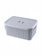 Kadax Plastic Cutie de Depozitare cu Capac Gri 6lt 1buc