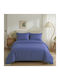 Casa Colori Sheet Sets Double with Elastic 140x200+30cm. Blue 4pcs