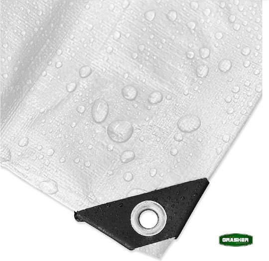 Grasher Waterproof Tarpaulin 120gr/m² 4x3m. Light Type White