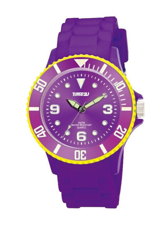 Time2u Παιδικό Ρολόι 42mm Μωβ