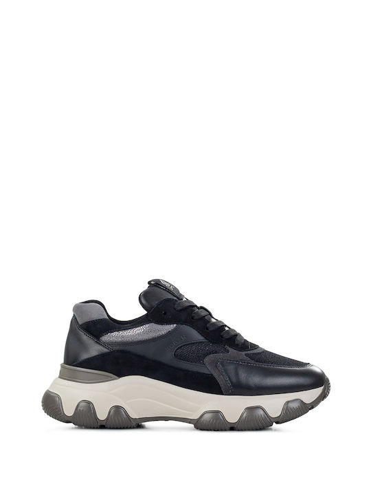 Hogan Hyperactive Allacciato Chunky Sneakers Black