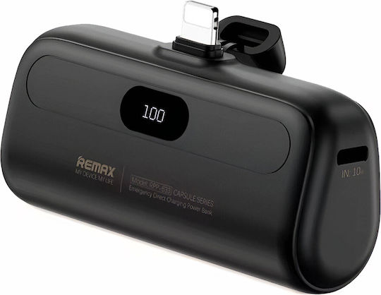 Remax Capsule Series RPP-633 Lightning Power Bank 5000mAh Μαύρο
