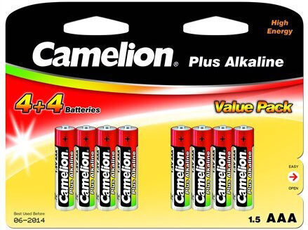 Camelion Plus Alkaline Batteries AAA 1.5V 8pcs
