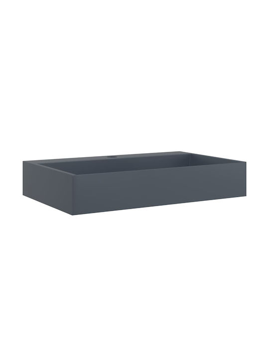 vidaXL Wall Mounted Wall-mounted / Countertop Sink marble 60x38x11cm Charcoal