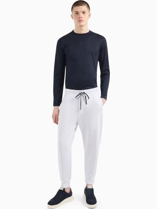 Sweatpants with Elastic White