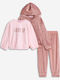 Kinder-Set mit Leggings Winter 3Stück Rosa