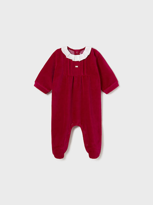 Mayoral Baby Bodysuit Velvet RED