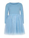 Children's Dress Long Sleeve Tulle Light Blue